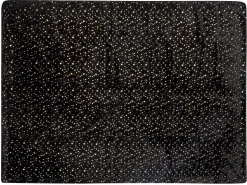 Cobertor Preto E Dourado 130 X 180 Cm Alazeya