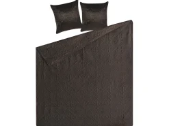 Colcha Com Relevo E Duas Almofadas Castanhas 220 X 240 Cm Rayen