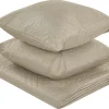 Colcha Com Relevo E Duas Almofadas Taupe 200 X 220 Cm Shush