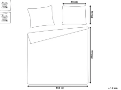 Colcha Com Relevo E Duas Almofadas Cinzentas 140 X 210 Cm Alamut