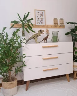 Comoda Com 3 Gavetas Branca Salem