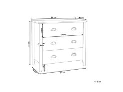 Comoda Com 3 Gavetas Branca Donovan