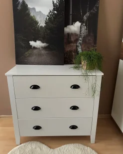 Comoda Com 3 Gavetas Branca Donovan