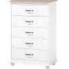 Comoda Com 5 Gavetas Branca Sharon