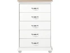 Comoda Com 5 Gavetas Branca Sharon