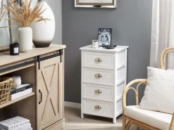 Comoda Com 4 Gavetas Branca Lucy