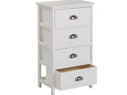 Comoda Com 4 Gavetas Branca Lucy