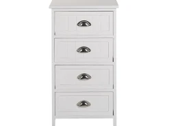 Comoda Com 4 Gavetas Branca Lucy
