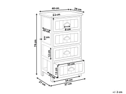 Comoda Com 4 Gavetas Branca Lucy