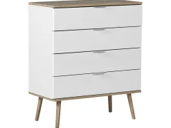 Comoda Com 4 Gavetas Branca Walpi