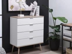 Comoda Com 4 Gavetas Branca Walpi