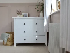 Comoda Com 3 Gavetas Branca Torrance