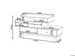 Comoda Com 4 Gavetas Castanha Irvine