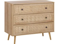 Comoda Com 3 Gavetas Castanho Claro Ponca