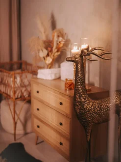 Comoda Com 3 Gavetas Castanho Claro Ponca