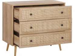 Comoda Com 3 Gavetas Castanho Claro Ponca
