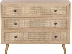 Comoda Com 3 Gavetas Castanho Claro Ponca