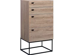 Comoda Com 4 Gavetas Cor De Madeira Clara Acra