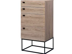 Comoda Com 4 Gavetas Cor De Madeira Clara Acra