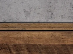 Comoda Com 3 Gavetas Cor De Madeira Escura E Cinzenta Batley