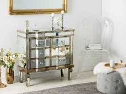 Comoda Com 6 Gavetas Em Efeito Espelhado Mozela