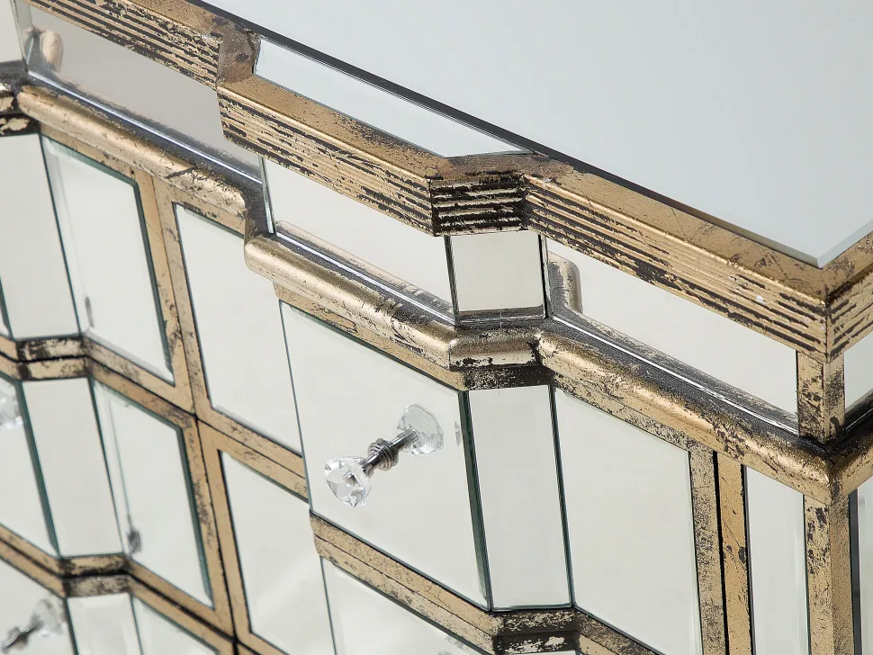 Comoda Com 6 Gavetas Em Efeito Espelhado Mozela