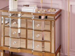 Comoda Com 6 Gavetas Em Efeito Espelhado Mozela