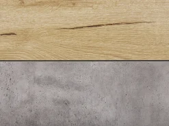 Comoda Com 4 Gavetas Em Efeito De Concreto E Cor De Madeira Clara Acra