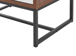 Comoda Com 3 Gavetas Em Madeira Escura E Branca Nueva