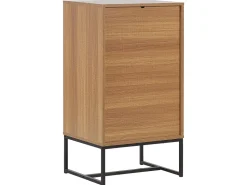 Comoda Com 3 Gavetas Em Madeira Clara E Branca Nueva