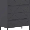 Comoda Com 4 Gavetas Em Metal Preto Matana