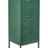 Comoda Com 3 Gavetas Em Metal Verde Escuro Wostok