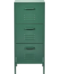 Comoda Com 3 Gavetas Em Metal Verde Escuro Wostok