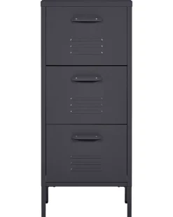 Comoda Com 3 Gavetas Em Metal Preto Wostok