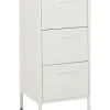 Comoda Com 3 Gavetas Em Metal Branco Wostok
