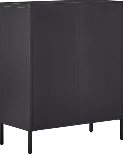 Comoda Com 4 Gavetas Em Metal Preto Enago