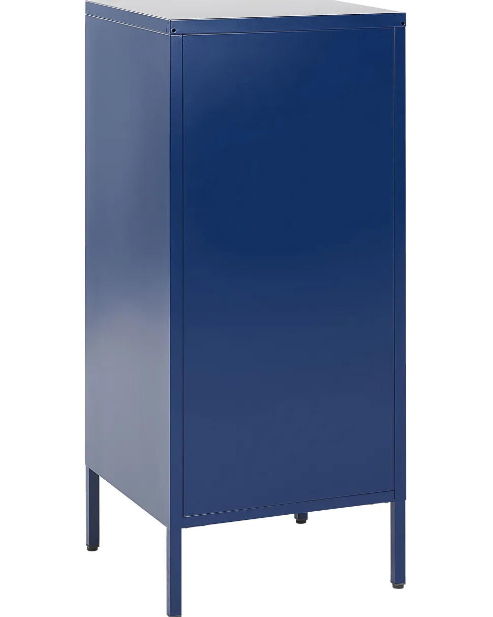 Comoda Com 3 Gavetas Em Metal Azul Marinho Wostok