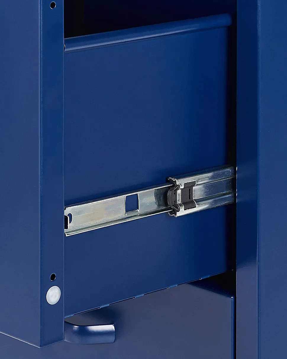 Comoda Com 3 Gavetas Em Metal Azul Marinho Wostok