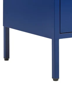 Comoda Com 3 Gavetas Em Metal Azul Marinho Wostok