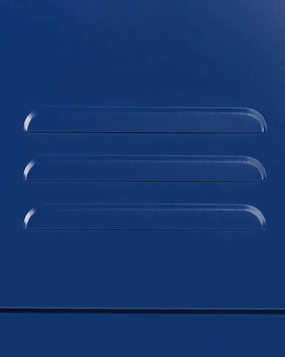 Comoda Com 3 Gavetas Em Metal Azul Marinho Wostok