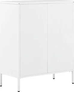 Comoda Com 4 Gavetas Em Metal Branco Matana