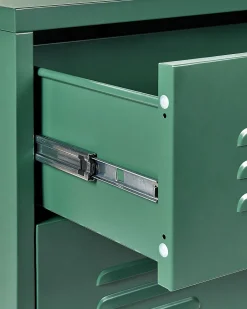 Comoda Com 4 Gavetas Em Metal Verde Enago