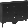 Comoda Com 6 Gavetas Preta Winchester