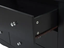 Comoda Com 6 Gavetas Preta Winchester