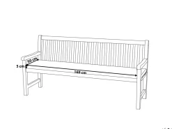 Confortavel Almofada Terracota Para Banco De Jardim 169 X 50 X 5 Cm Vivara
