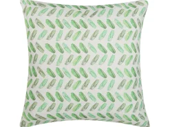 Conjunto 2 Almofadas Decorativas Brancas E Verdes 45 X 45 Cm Prunus