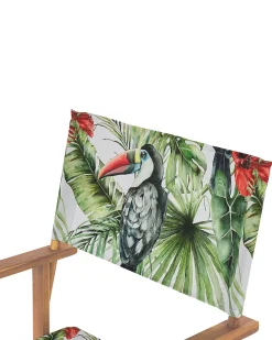 Conjunto 2 Cadeiras Madeira Clara E 2 Lonas Cinzentas E Padrao Tucano Cine