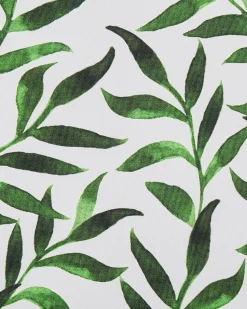 Conjunto 2 Cadeiras Madeira Escura E 2 Lonas Cinzentas E Padrao De Folhas Cine