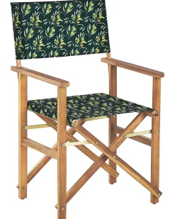 Conjunto 2 Cadeiras Madeira Clara E 2 Lonas Creme E Padrao Oliveira Cine