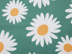 Conjunto 2 Espreguicadeiras Madeira Escura E 2 Lonas Brancas E Padrao Camelias Anzio